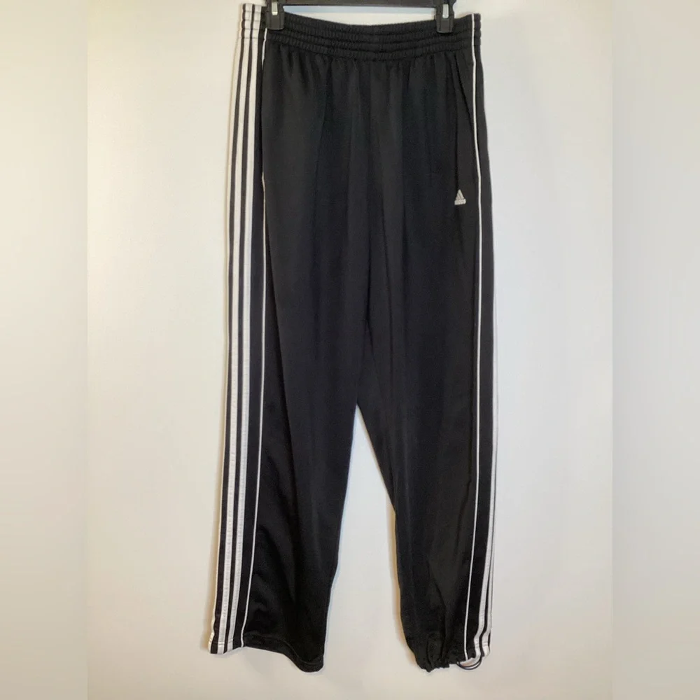 Adidas Men’s Black Track Pants Joggers 3 Stripes